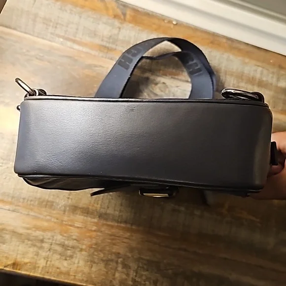 Coach Track Pack In Colorblock - All Calf Leather - Gunmetal-Lime-Green - Picture 7 of 12